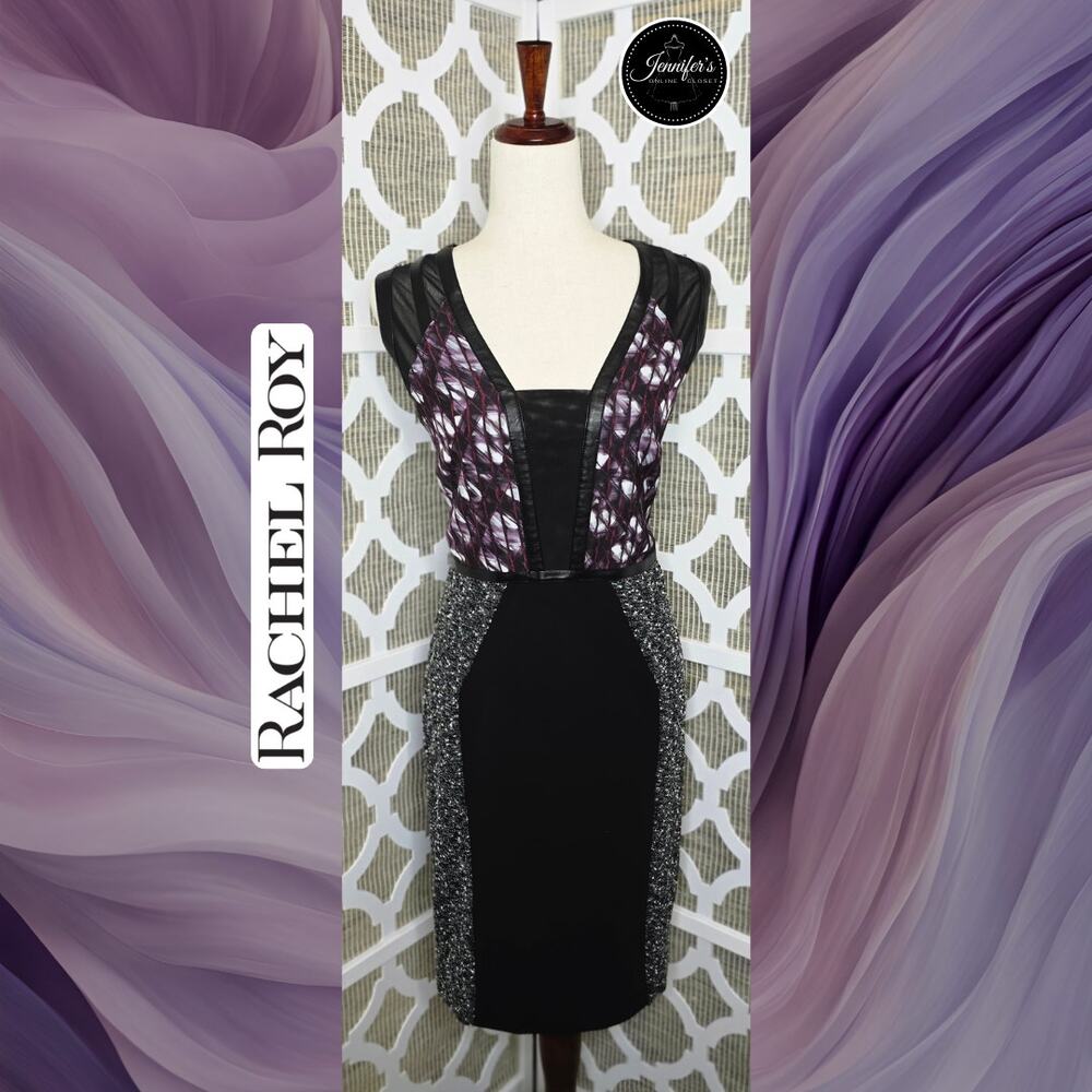 RACHEL Rachel Roy NWT Women's Mixed Media Sleeveless Sheath Dress Size 10